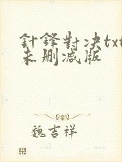 针锋对决txt未删减版