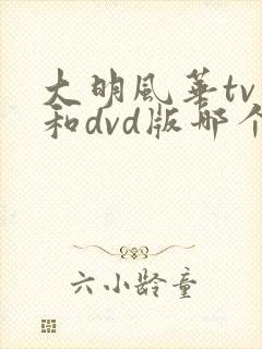 大明风华tv版和dvd版哪个好看