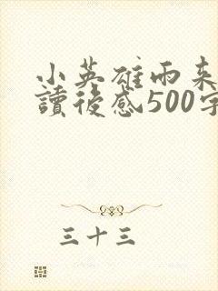 小英雄雨来全书读后感500字