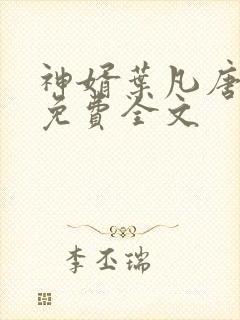 神婿叶凡唐若雪免费全文封面