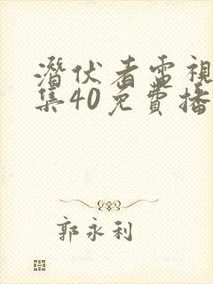 潜伏者电视剧全集40免费播放