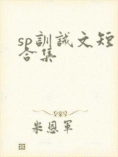sp训诫文短篇合集