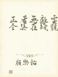 正者无敌电视剧全集在线观看免费