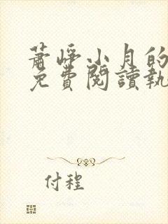 萧峥小月的小说免费阅读执掌风云