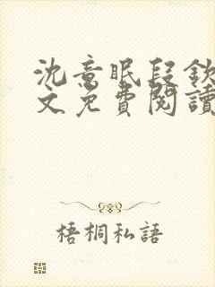 沈意眠段钦言全文免费阅读