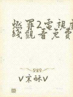 燃罪2电视剧在线观看免费完整版封面
