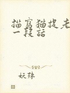 描写猫捉老鼠的一段话