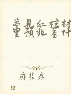 梦见红棺材在家里预兆着什么封面