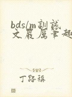 bds/m训诫文严厉笔趣阁公开