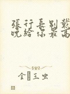 张行长别戴了今晚给你最高的待遇封面