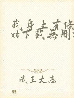 我身上有条龙txt下载无删减封面