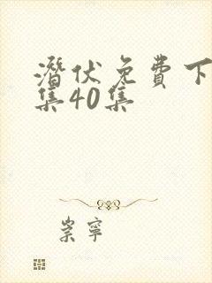 潜伏免费下载全集40集