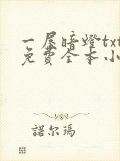 一屋暗灯txt免费全本小说电子书