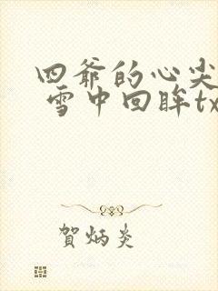 四爷的心尖宠妃 雪中回眸txt