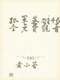 孤军英雄46集全免费观看电视剧