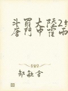 斗罗大陆2绝世唐门中霍雨浩