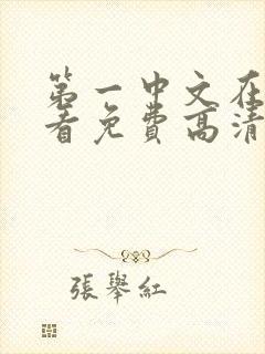 第一中文在线观看免费高清电视剧