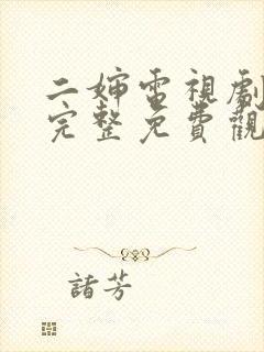 二婶电视剧全集完整免费观看高清