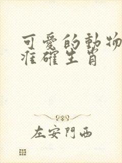 可爱的动物猜一准确生肖