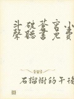 斗破苍穹小说有声听书免费封面