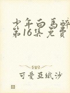 少年白马醉春风第16集免费观看