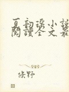 夏韵瑶小说免费阅读全文最新章节