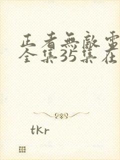 正者无敌电视剧全集35集在线播放