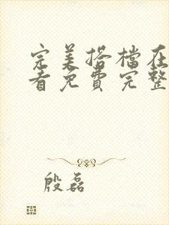 完美搭档在线观看免费完整版电视剧