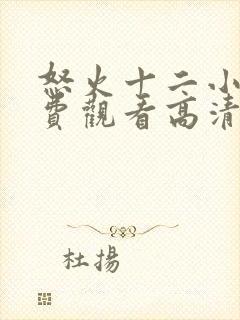 怒火十二小时免费观看高清完整版