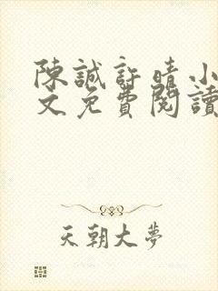 陈诚许晴小说全文免费阅读最新章节