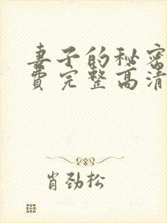 妻子的秘密4免费完整高清电视剧在线看