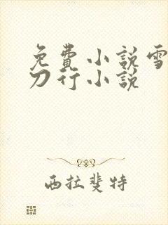 免费小说雪中悍刀行小说封面