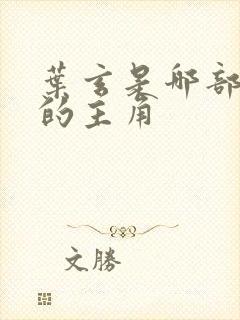 叶玄是哪部小说的主角