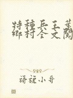 特种兵王叶秋在乡村全文阅读