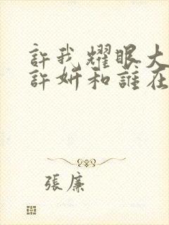 许我耀眼大结局许妍和谁在一起封面