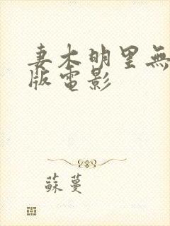 妻木明里无删减版电影封面