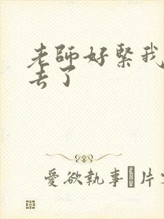 老师好紧我要进去了封面