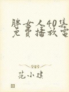 胖女人40集全免费播放电视剧下载