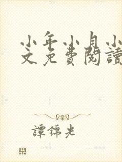 小年小月小说全文免费阅读无弹窗