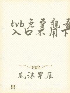 tvb免费观看入口不用下载的