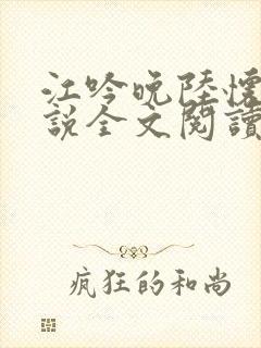 江吟晚陆怀璟小说全文阅读