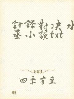 针锋对决 水千丞小说txt