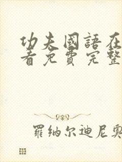 功夫国语在线观看免费完整版高清