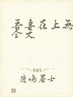 吾妻在上无删减全文封面