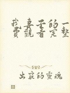 我妻子的一切免费观看完整版电视剧高清