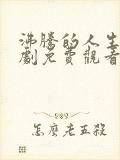 沸腾的人生电视剧免费观看全集高清