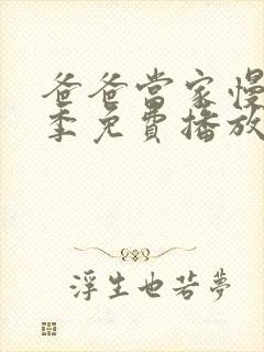 爸爸当家慢享记季免费播放