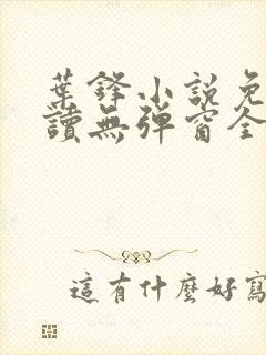 叶锋小说免费阅读无弹窗全文