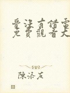 爱没有错电视剧免费观看大全