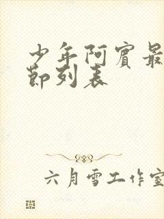 少年阿宾最新章节列表